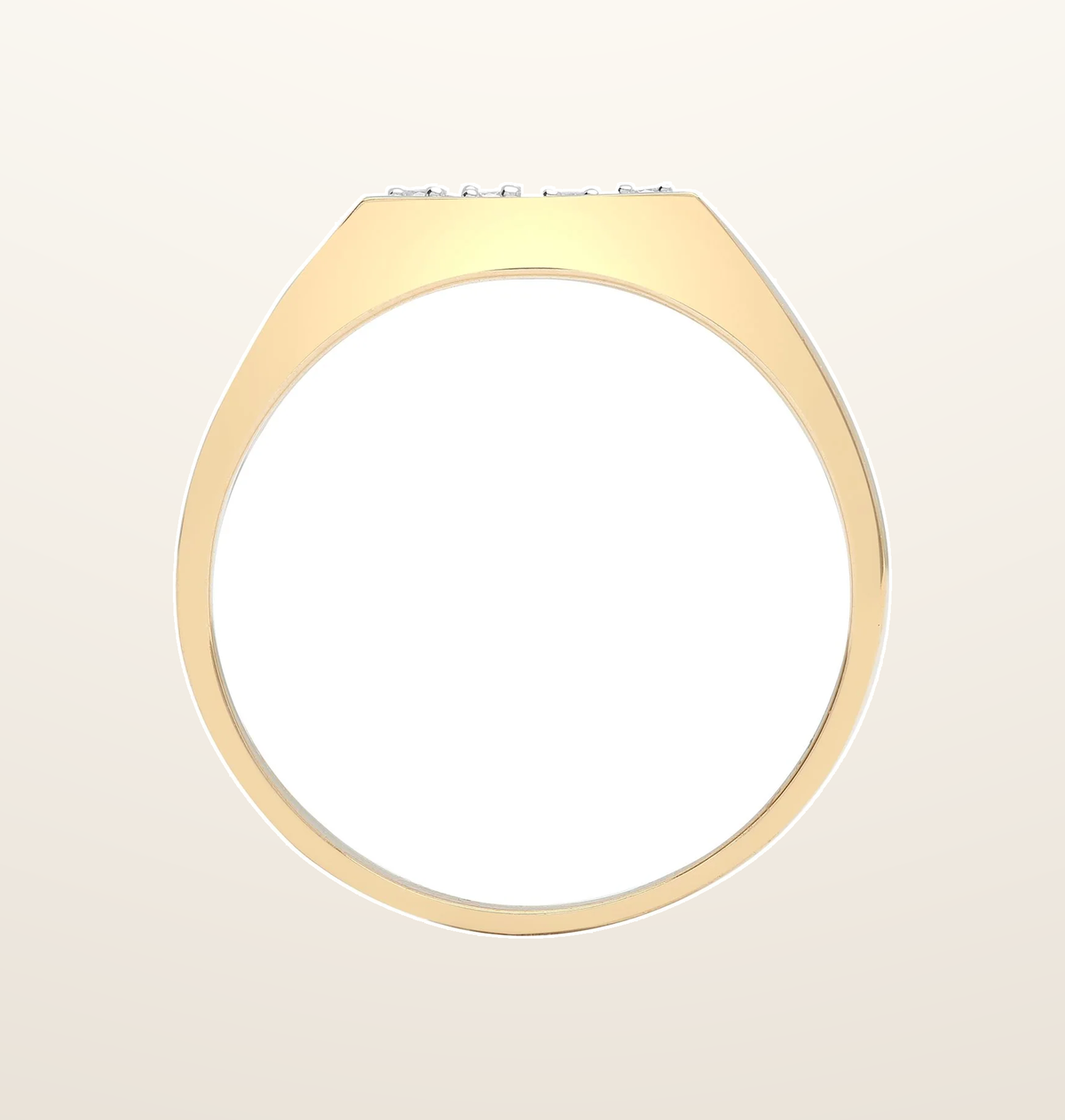 IT_ROLE:presentation_crop | 9ct Yellow Gold Gents Natural Diamond Ring