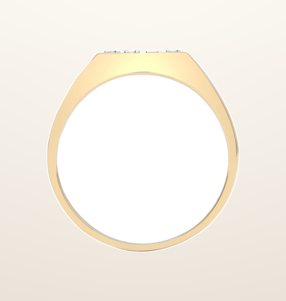 IT_ROLE:presentation_crop | 9ct Yellow Gold Gents Natural Diamond Ring