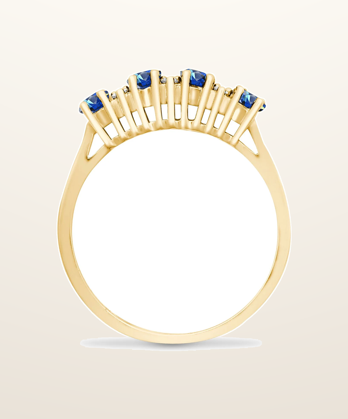 IT_ROLE:presentation_crop | 9ct Yellow Gold Natural Diamond 12pts & Sapphire 1.05ct Ring
