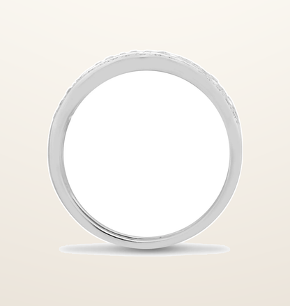 IT_ROLE:presentation_crop | 9ct White 0.50 Natural Diamond Greek Key Style Ring