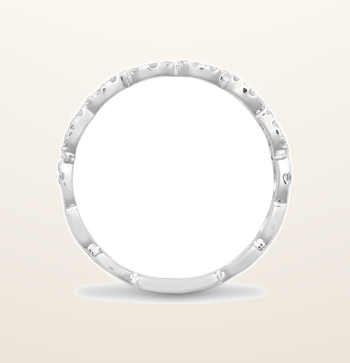 IT_ROLE:presentation_crop | 9ct White 2 Row Hearts Ring