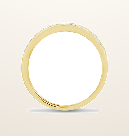 IT_ROLE:presentation_crop | 9ct Yellow 0.50 Natural Diamond Greek Key Style Ring