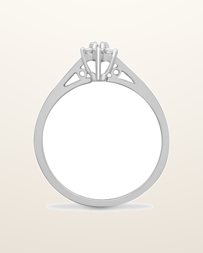 IT_ROLE:presentation_crop | 9ct White 10pts Natural Diamond Ring