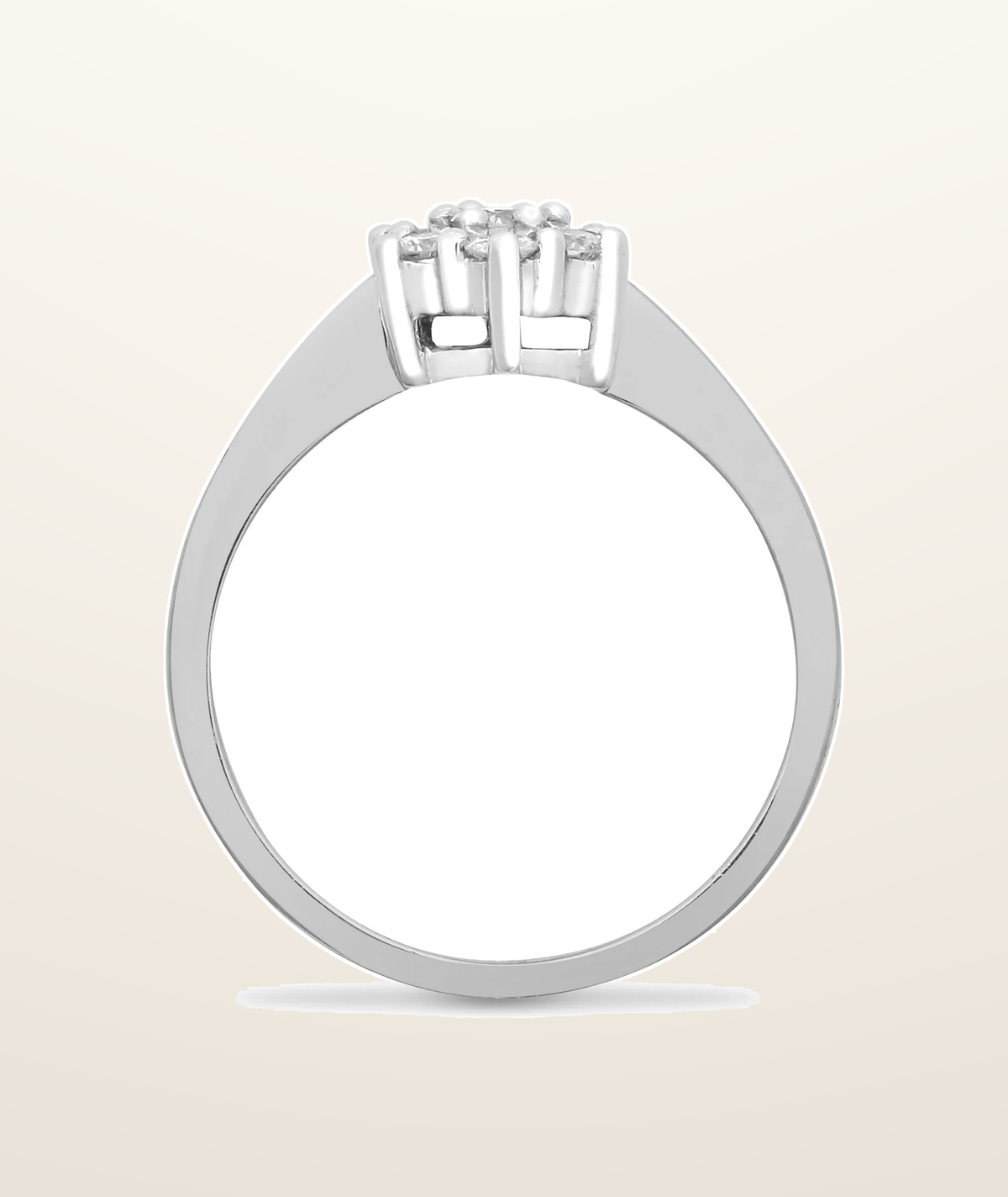 IT_ROLE:presentation_crop | 9ct White 33pts 6 x 1 Cluster Ring