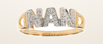 IT_ROLE:presentation_crop | 9ct Yellow Gold 0.02ct Natural Diamond NAN Ring