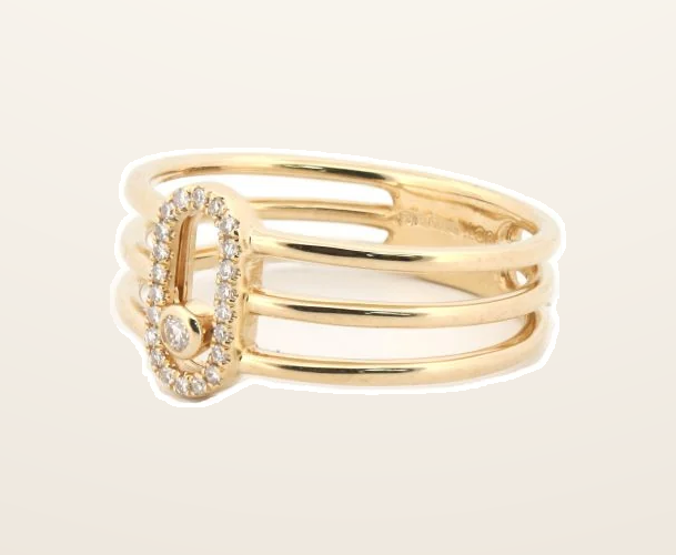 IT_ROLE:presentation_crop | 9ct Yellow 0.08ct Moving Natural Diamond Ring