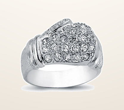 IT_ROLE:presentation_crop | 925 SilverCZ Set Boxing Glove Ring