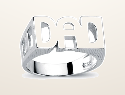 IT_ROLE:presentation_crop | 925 Silver Dad Ring Curb Shoulders