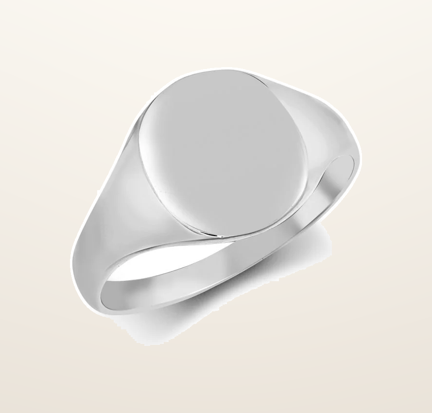 IT_ROLE:presentation_crop | 925 Silver Oval Polished Female/ Child Signet Ring