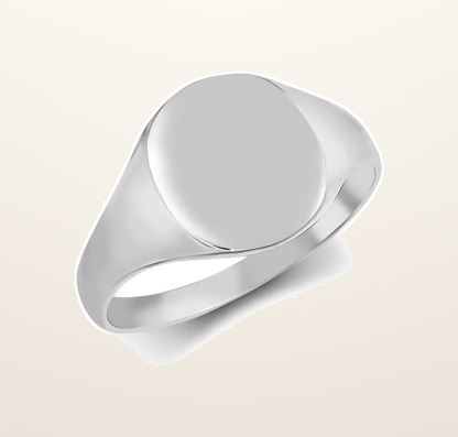 IT_ROLE:presentation_crop | 925 Silver Oval Polished Female/ Child Signet Ring