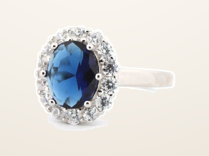 IT_ROLE:presentation_crop | 925 Silver Rhodium Cubic Zirconia Set Dress Ring