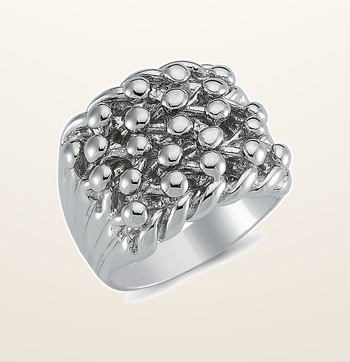 IT_ROLE:presentation_crop | 925 Silver Five Row Keeper Ring