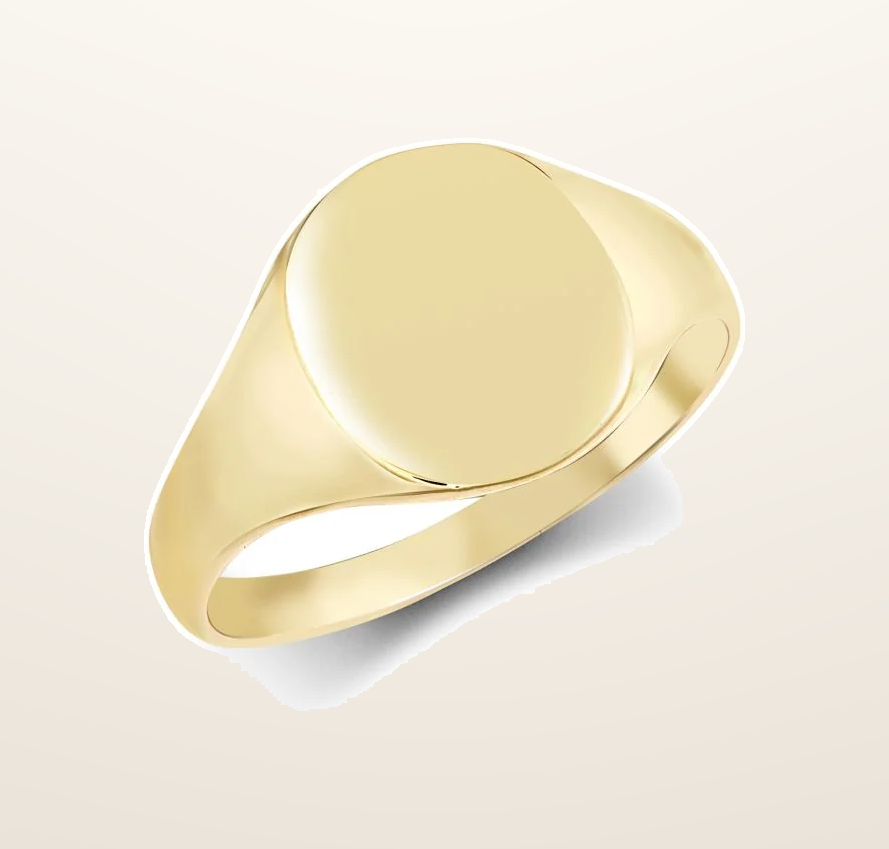 IT_ROLE:presentation_crop | 9ct Yellow Gold Signet Ring Plain