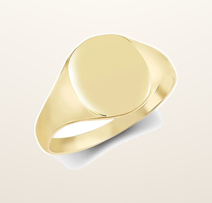 IT_ROLE:presentation_crop | 9ct Yellow Gold Signet Ring Plain