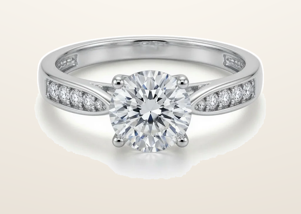 IT_ROLE:presentation_crop | 9ct White Cubic Zirconia Ladies Dress Ring