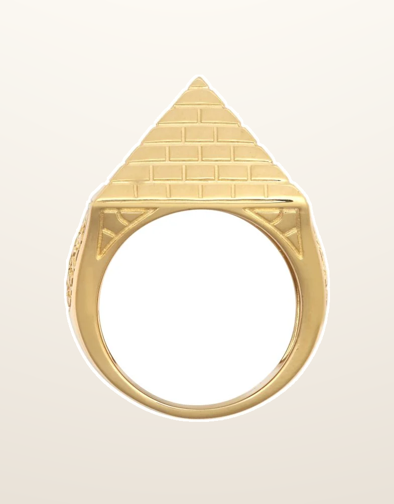 IT_ROLE:presentation_crop | 9ct Yellow Gold 1 Ounce Pyramid Ring