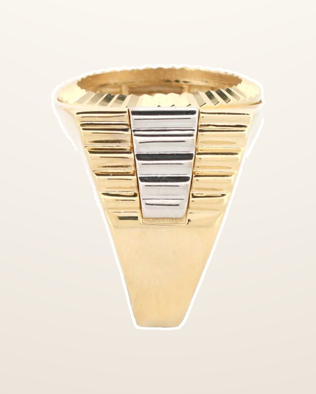 IT_ROLE:presentation_crop | 9ct 2 Colour Gold Full Sovereign Ring