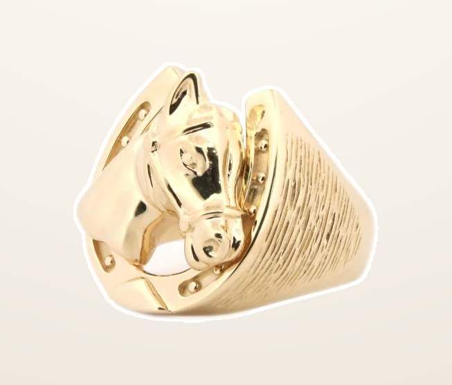 IT_ROLE:presentation_crop | 9ct Yellow Gold Horse Shoe Ring