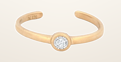 IT_ROLE:presentation_crop | 9ct Yellow Cubic Zirconia set toe ring