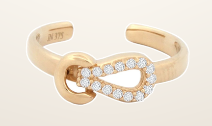 IT_ROLE:presentation_crop | 9ct Yellow Cubic Zirconia set toe ring