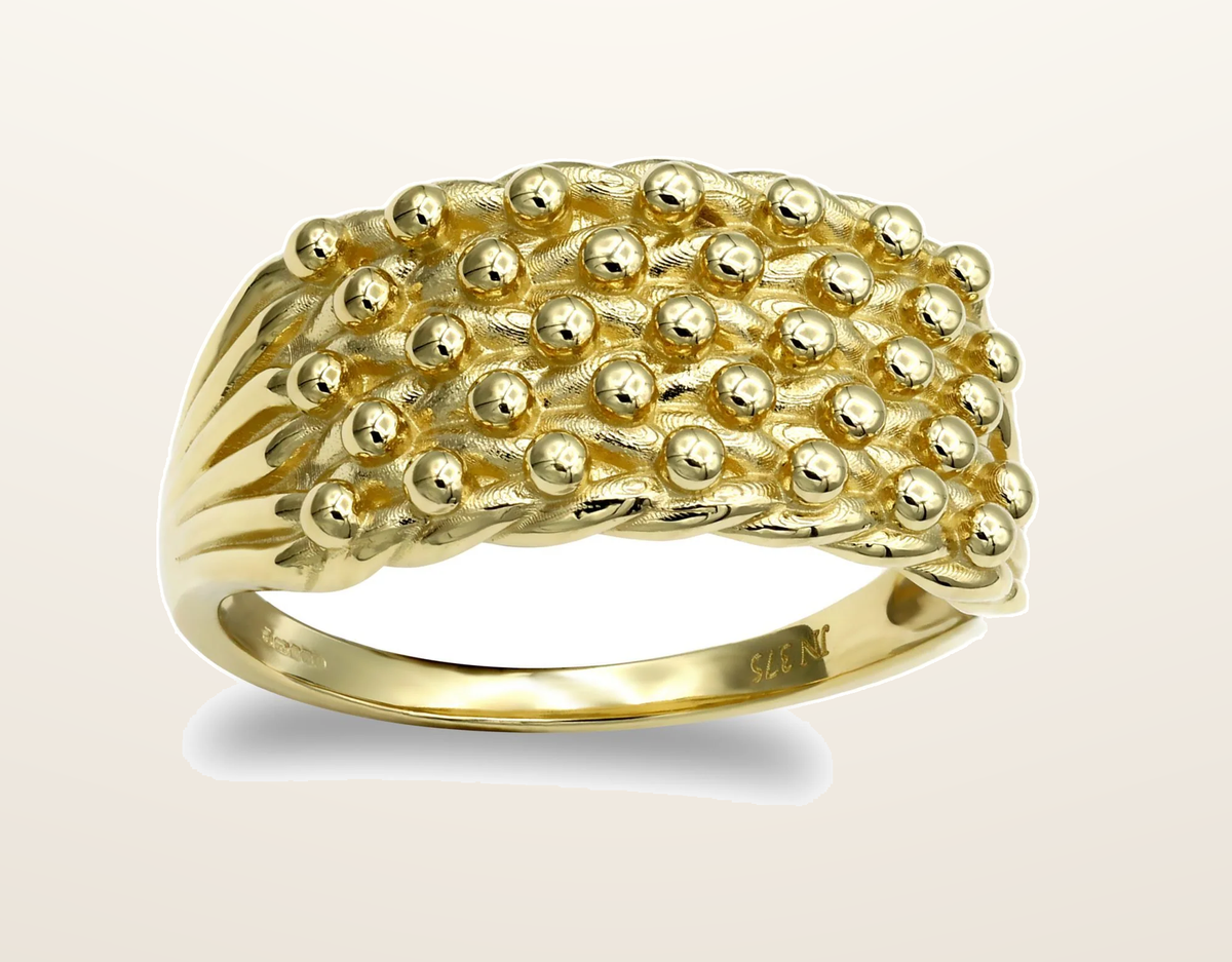 IT_ROLE:presentation_crop | 925 Silver 1 Micron Gold Plated Keeper Ring