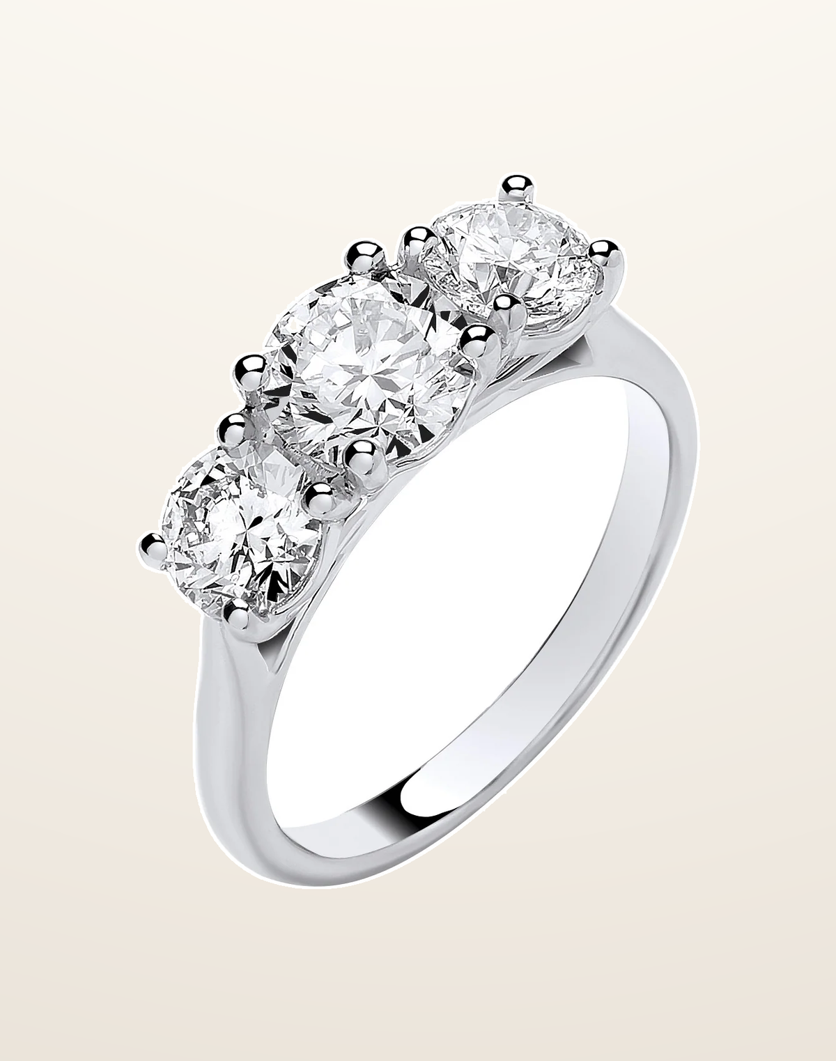 IT_ROLE:presentation_crop | 9ct White Gold 2.00ctw Trilogy LAB GROWN Diamond Ring White GoldI Certified
