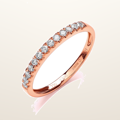 18ct Rose Gold 0.20ctw Half Eternity Ring – Imperial Time studio view