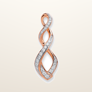 18ct Rose Gold 0.35ct Diamond Pendant – studio view – Imperial Time