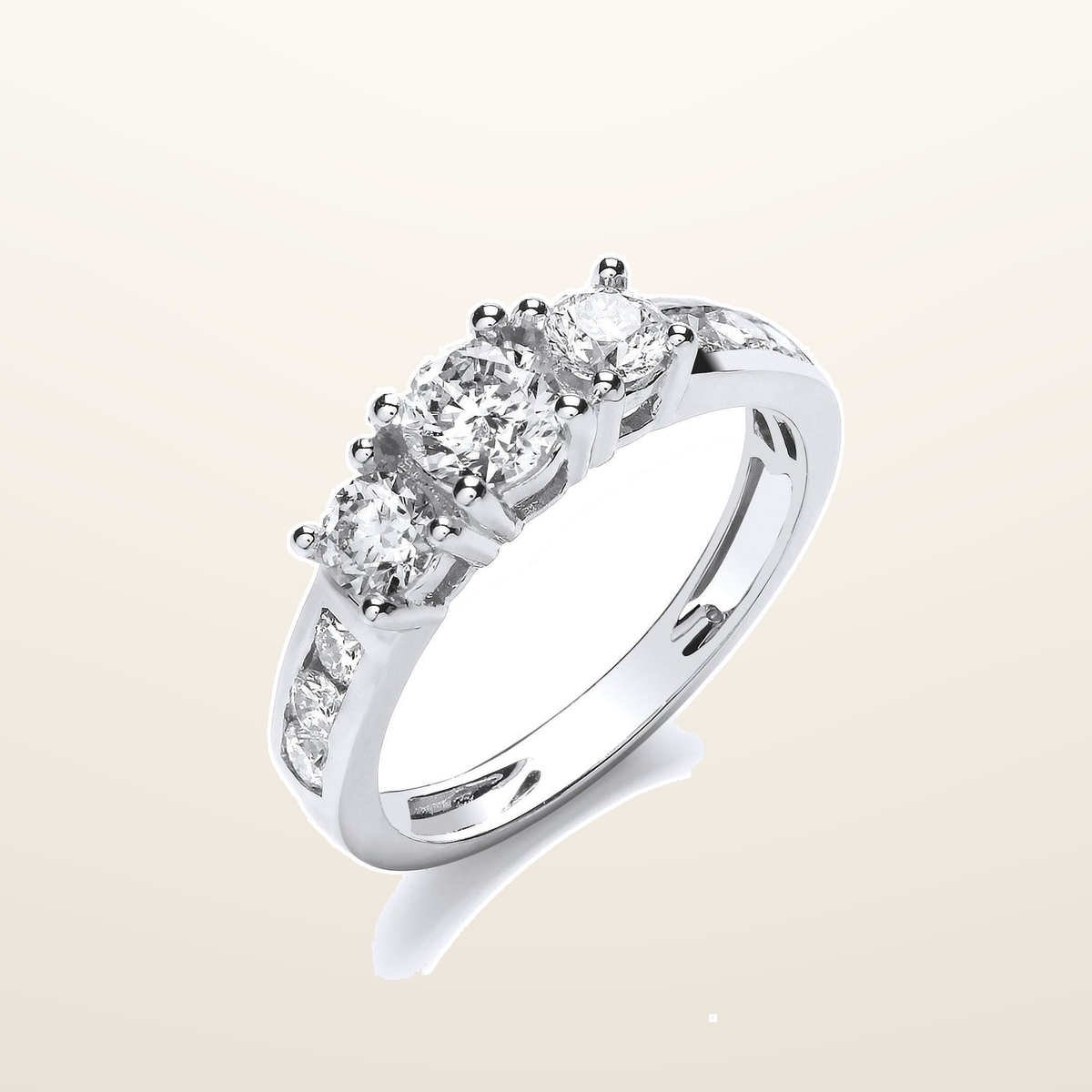 18ct White 1.00ct Diamond Ring – Imperial Time studio view