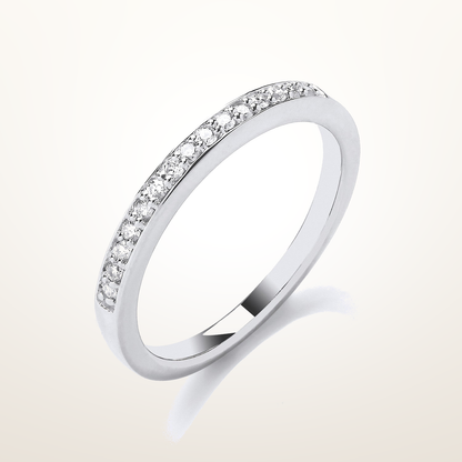 18ct White Gold 0.14ct Half Eternity Ring – Imperial Time studio view