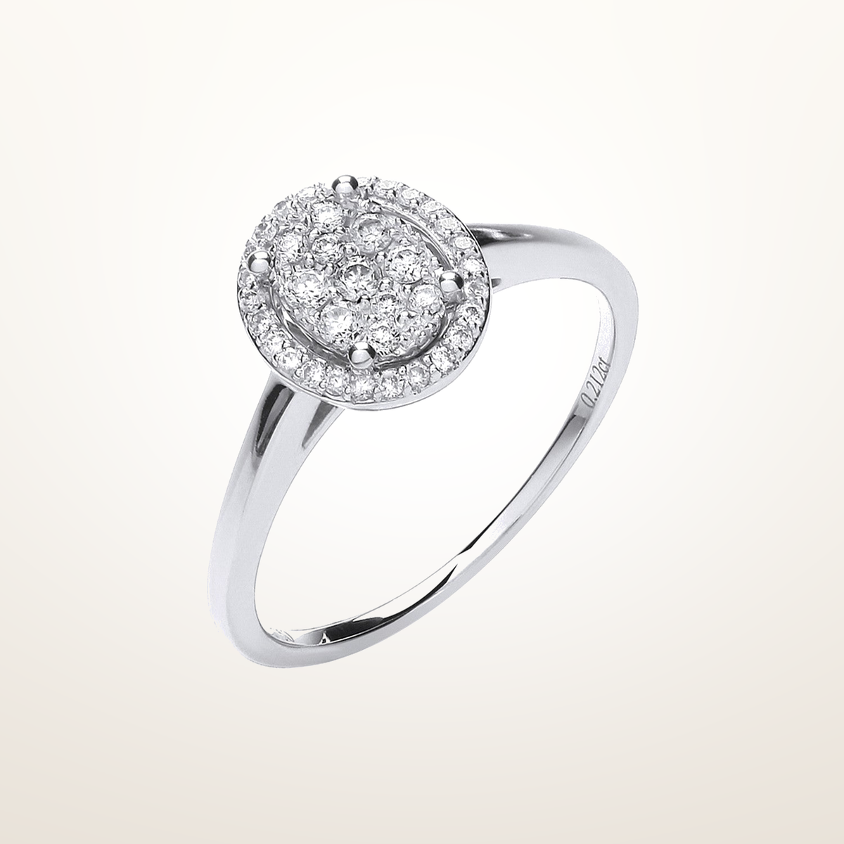 18ct White Gold 0.20ct Diamond Dress Ring – Imperial Time studio view