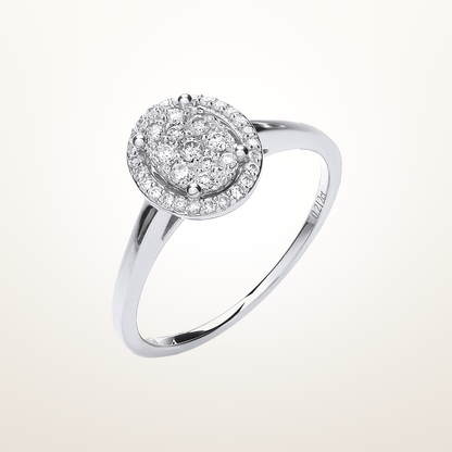 18ct White Gold 0.20ct Diamond Dress Ring – Imperial Time studio view