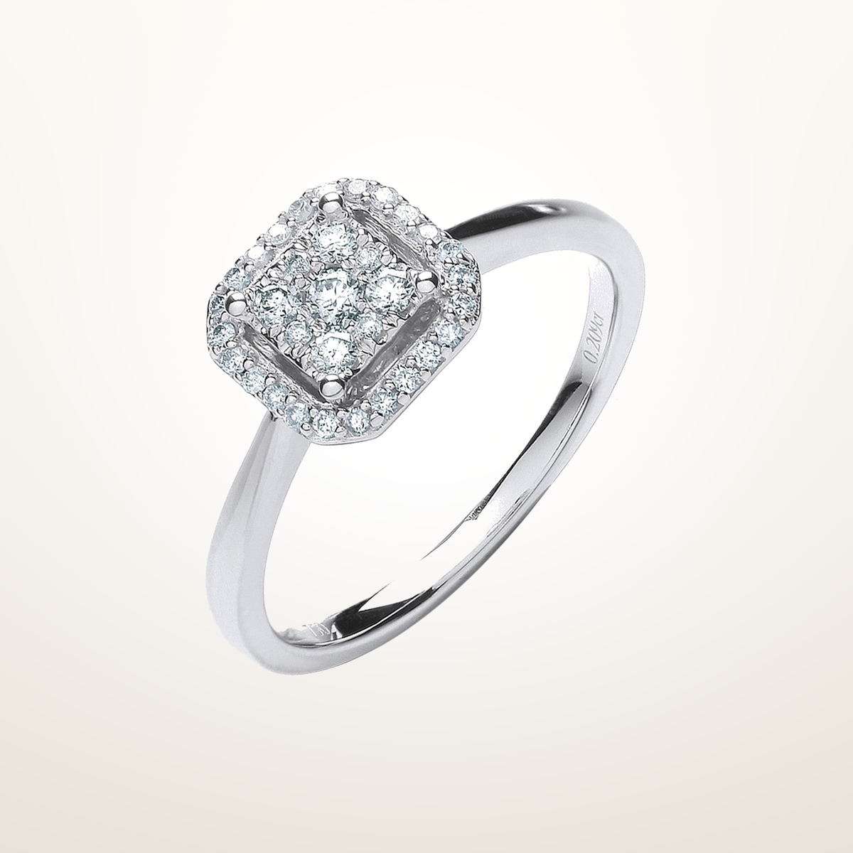 18ct White Gold 0.20ct Diamond Dress Ring – Imperial Time studio view