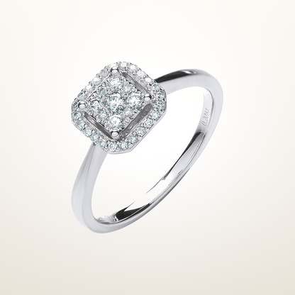 18ct White Gold 0.20ct Diamond Dress Ring – Imperial Time studio view