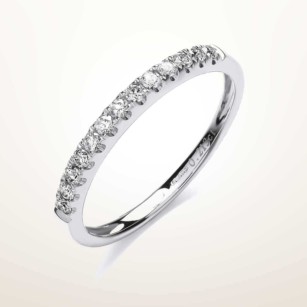 18ct White Gold 0.20ctw Half Eternity Ring – Imperial Time studio view