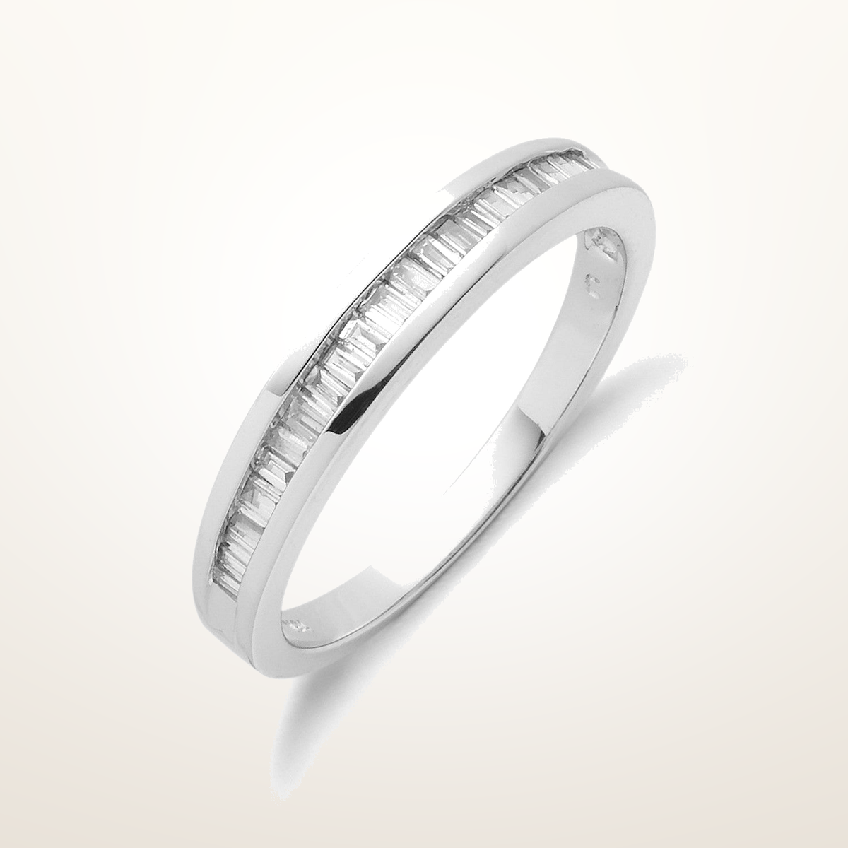 18ct White Gold 0.25ctw Baguette Cut Diamond Eternity Ring – Imperial Time studio view
