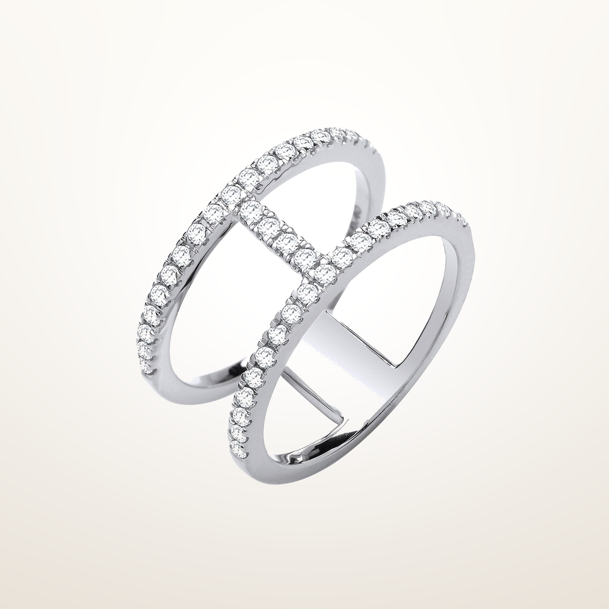 18ct White Gold 0.42ct Diamond Ring – Imperial Time studio view