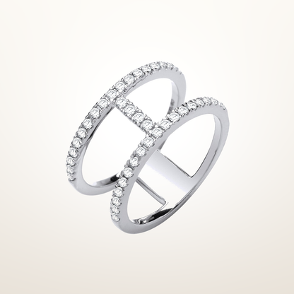 18ct White Gold 0.42ct Diamond Ring – Imperial Time studio view