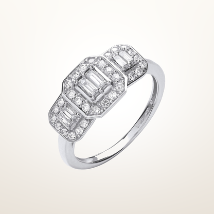 18ct White Gold 0.50ct Diamond Dress Ring – Imperial Time studio view