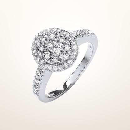 18ct White Gold 0.50ct Diamond Dress Ring – Imperial Time studio view