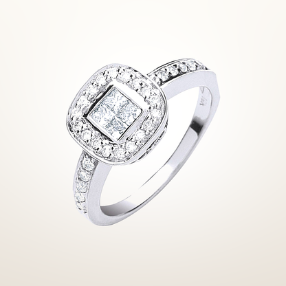 18ct White Gold 0.50ct Fancy Diamond Ring – Imperial Time studio view