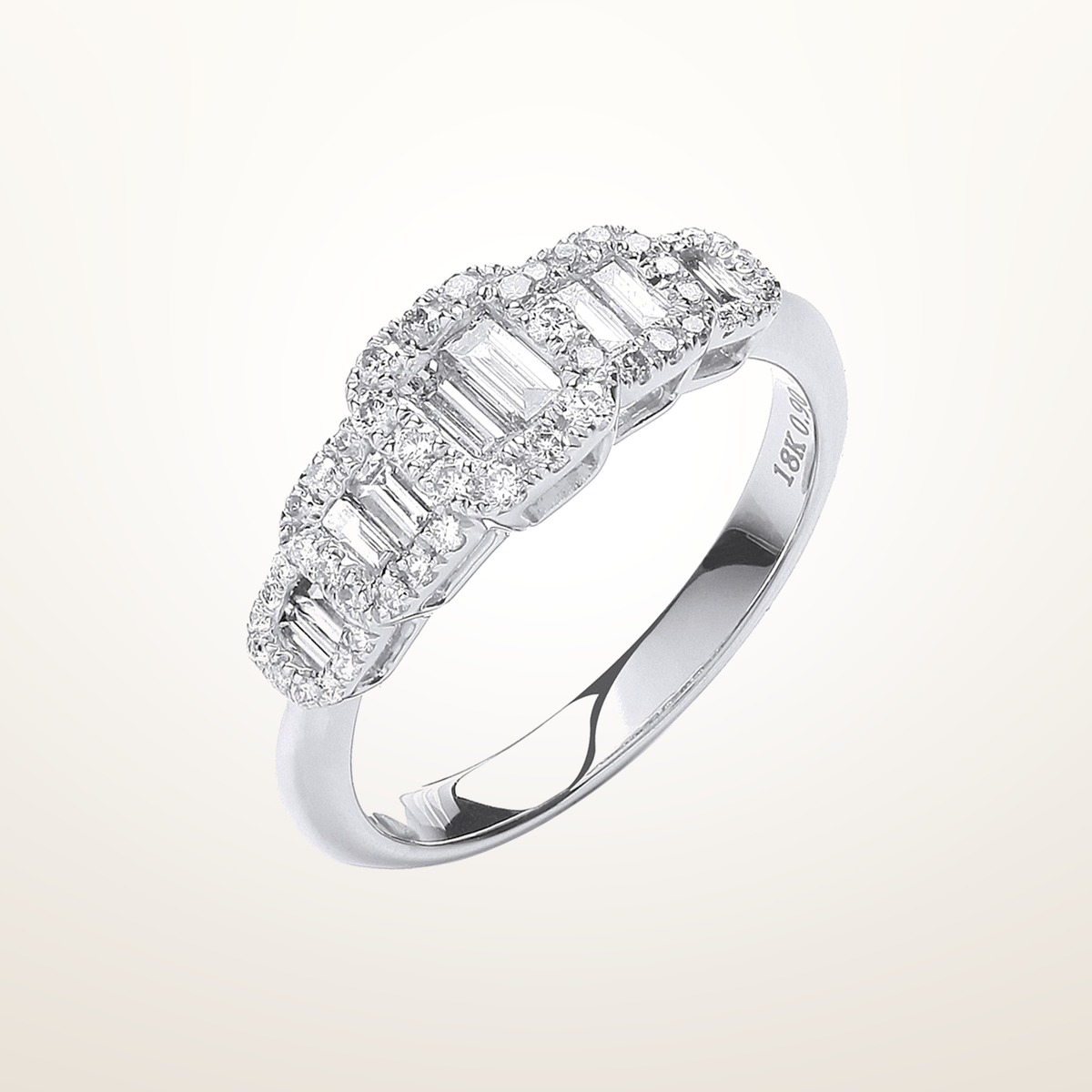 18ct White Gold 0.72ct G-VS Dress Ring – Imperial Time studio view