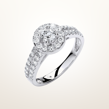 18ct White Gold 0.75ct H-SI Diamond Fancy Ring – Imperial Time studio view