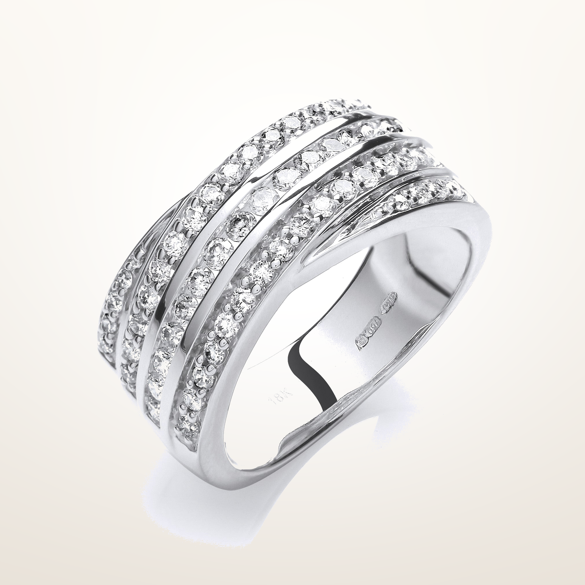 18ct White Gold 0.75ctw Diamond Ring – Imperial Time studio view
