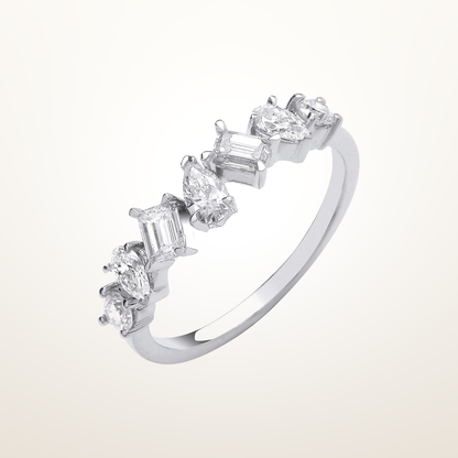 18ct White Gold 0.81ctw Fancy shape diamond ring – Imperial Time studio view