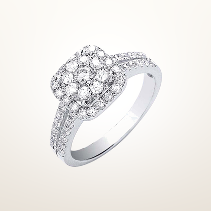 18ct White Gold 0.90ct Fancy Diamond Ring – Imperial Time studio view