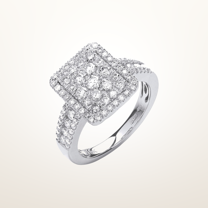 18ct White Gold 1.00ct Diamond Dress Ring – Imperial Time studio view