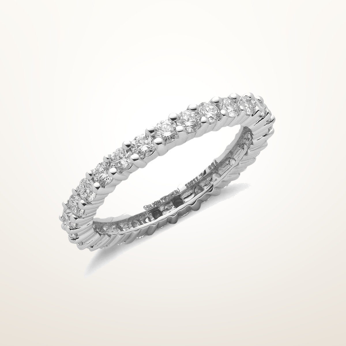 18ct White Gold 1.00ct Full Diamond Eternity Ring – Imperial Time studio view