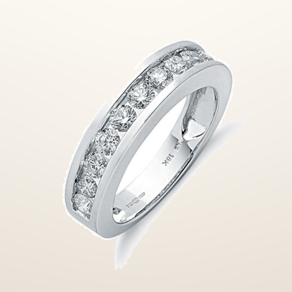 18ct White Gold 1.00ctw Diamond Eternity Ring – Imperial Time studio view