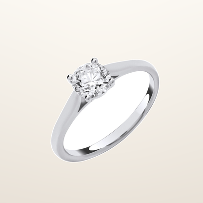 18ct White Gold 1.00ctw Solitaire LAB GROWN Diamond Ring IGI Certified – Imperial Time studio view